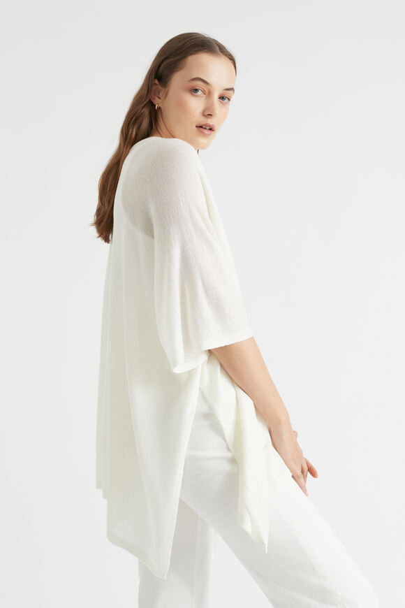 Fine Knit Poncho  Cloud Cream  hi-res