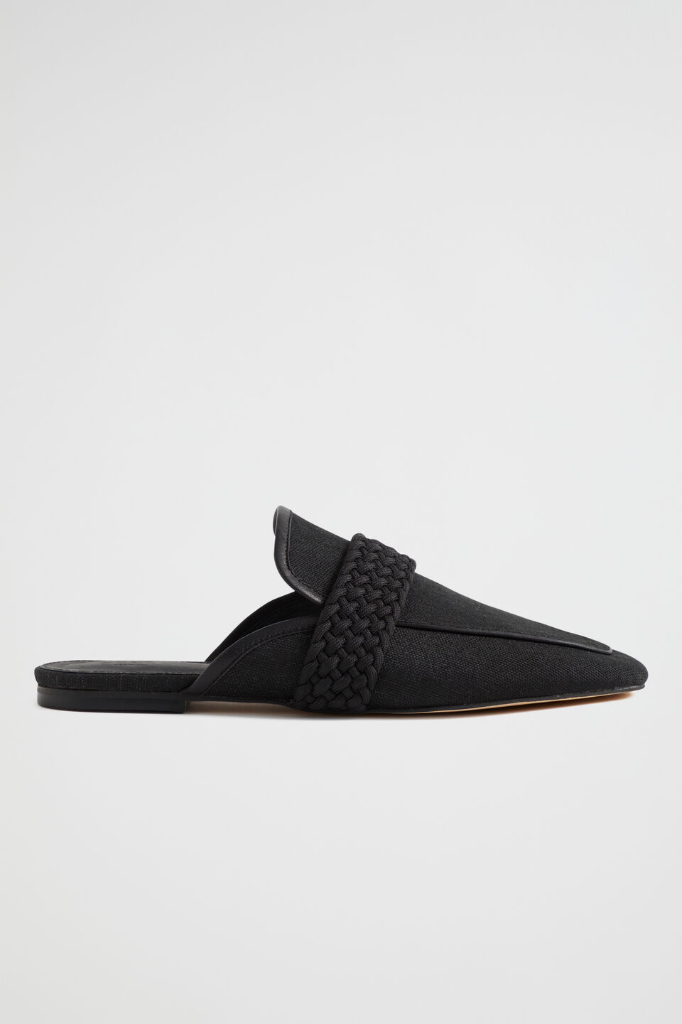 Monica Canvas Mule  Black