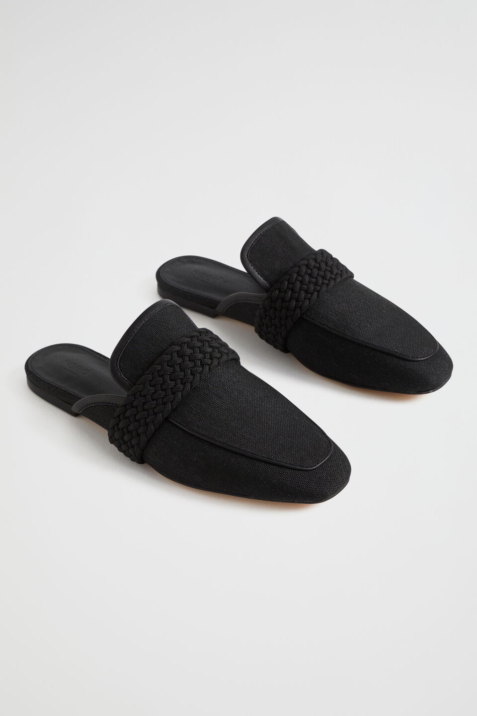 Monica Canvas Mule  Black