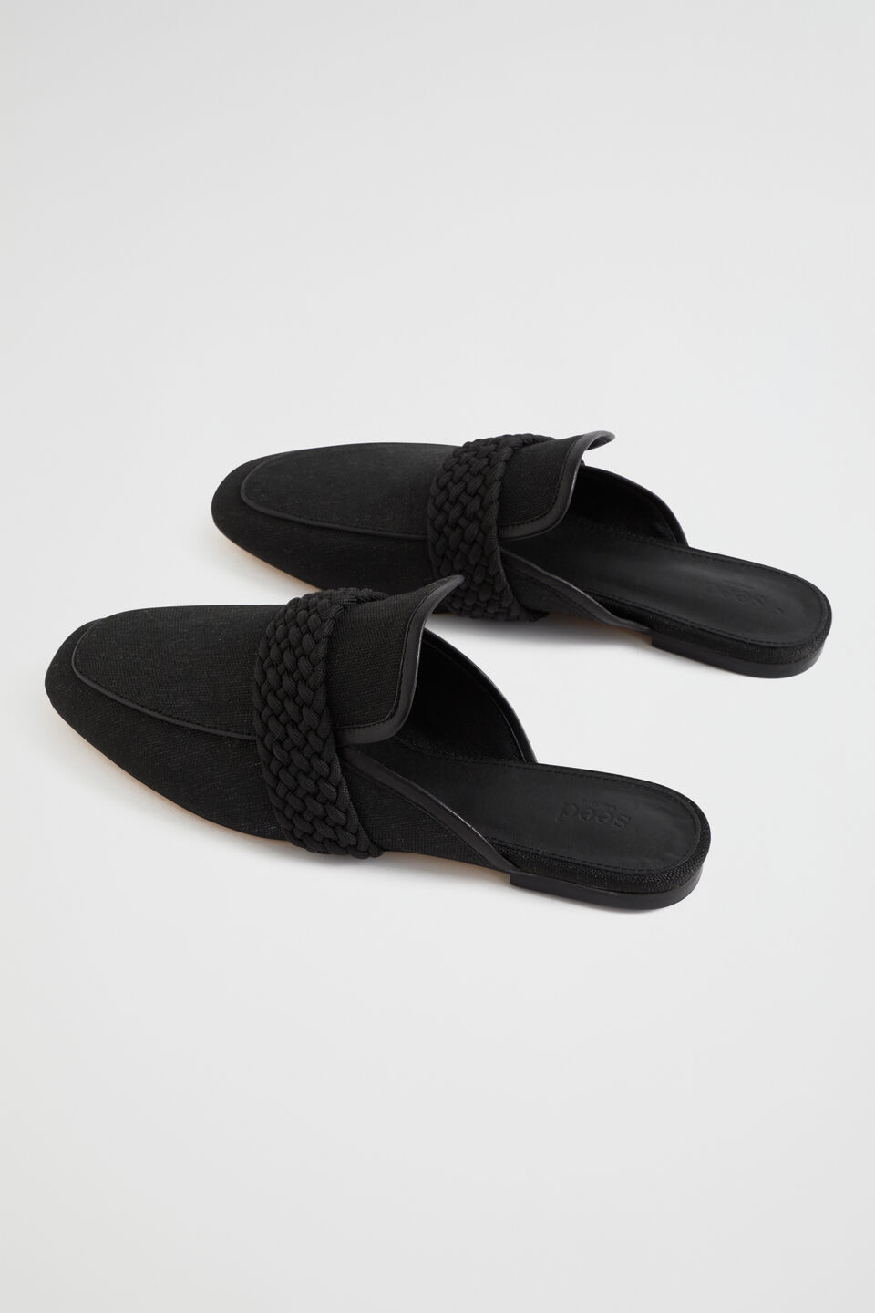Monica Canvas Mule  Black