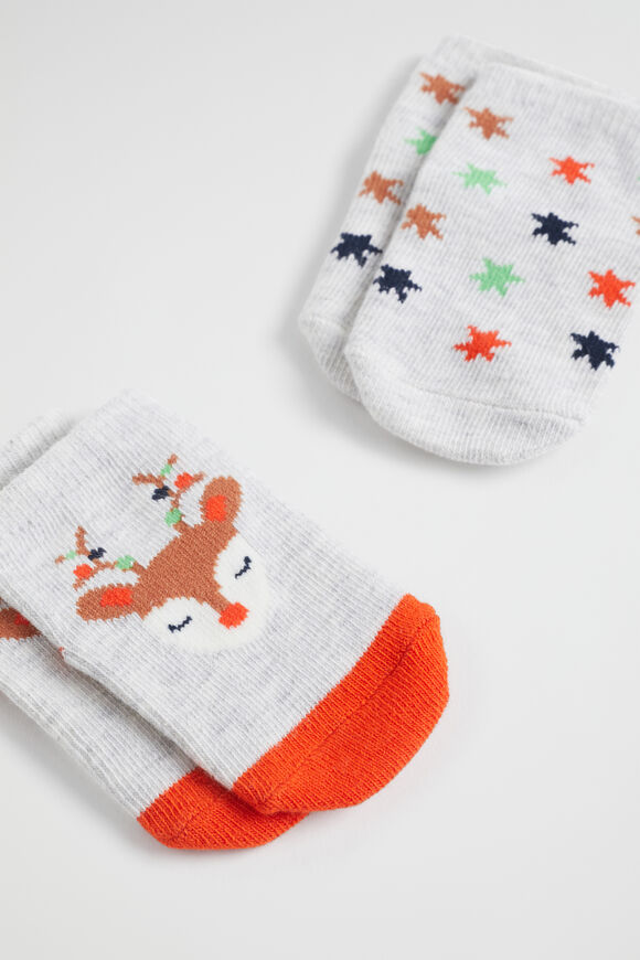 Reindeer Star Sock  Multi  hi-res
