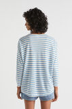 Linen Relaxed Top  Soft Cobalt Stripe  hi-res