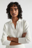 Cotton Polo Collar Knit  Cloud Cream  hi-res