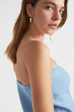 Linen Strapless Mini Dress  Soft Cobalt  hi-res