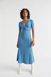 Twist Front Knit Midi Dress  Soft Cobalt Marle  hi-res