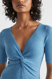 Twist Front Knit Midi Dress  Soft Cobalt Marle  hi-res