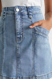 Denim A Line Seamed Skirt  Capri Wash  hi-res