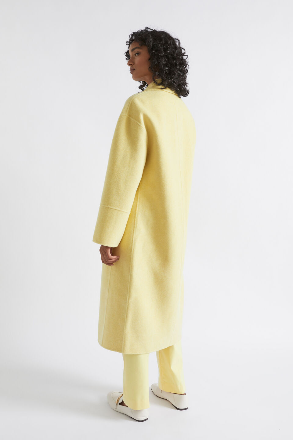 Double Breasted Coat  Soft Butter