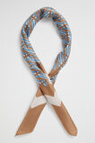 Linear Print Square Scarf  Deep Brass Retro  hi-res