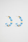 Colourblock Beaded Hoop  Soft Cobalt  hi-res