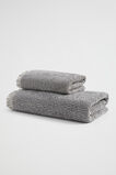 Stripe Textured Towel  Charcoal  hi-res