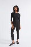Core Rib Crew Neck Top  Black  hi-res