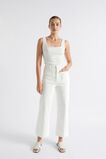 Square Neck Rib Tank  Cloud Cream  hi-res
