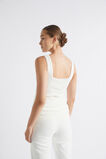 Square Neck Rib Tank  Cloud Cream  hi-res