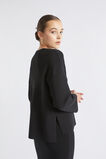 Crepe Knit V Neck  Black  hi-res