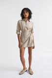 Wool Blend Cross Dye Mini Skirt  Light Storm Crossdye  hi-res