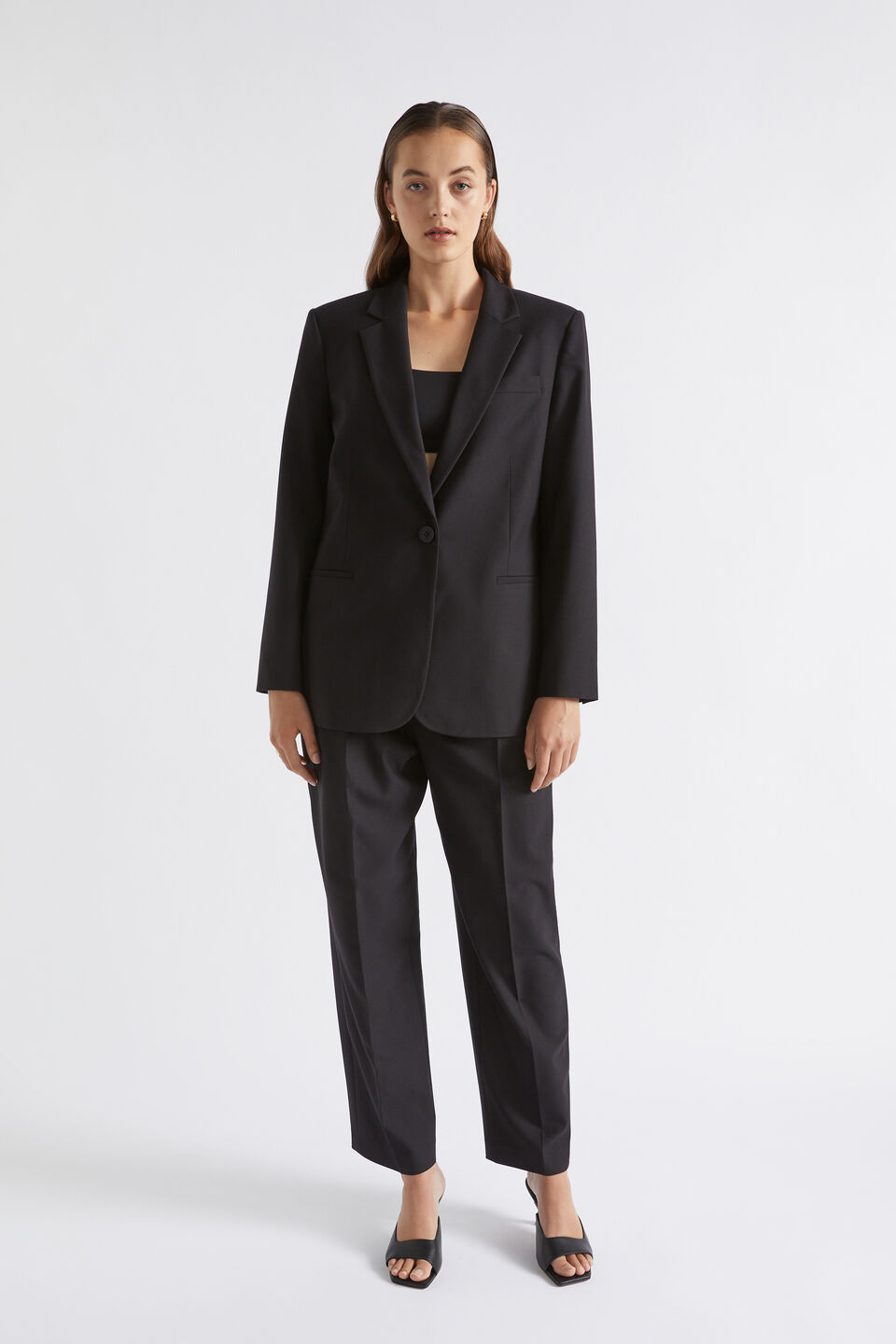 Pleat Front Trouser  Black