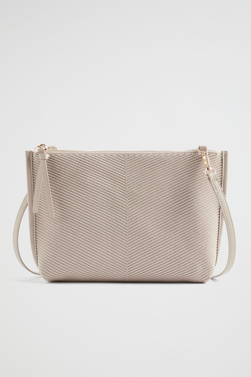 Knitted Crossbody Bag  Light Storm