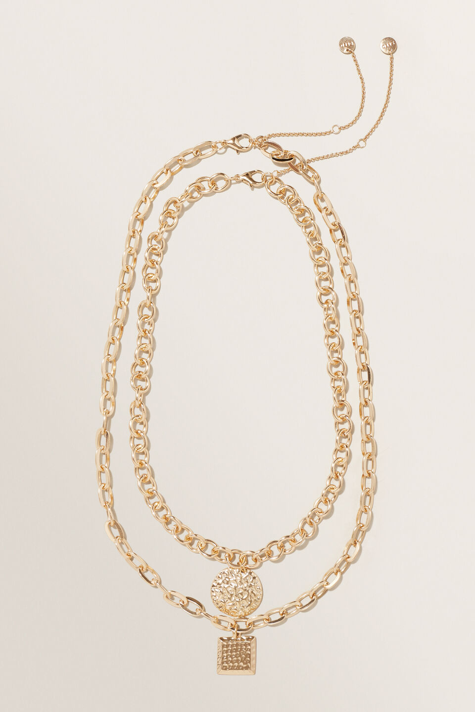 Chunky Pendant Necklace  Gold