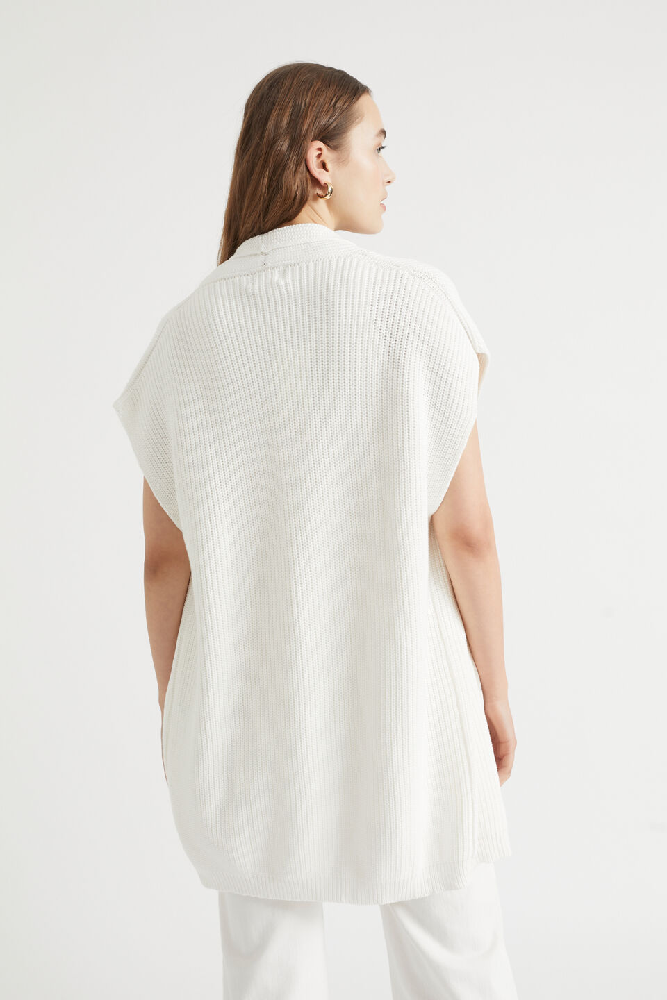 Chunky Knit Gilet  Cloud Cream