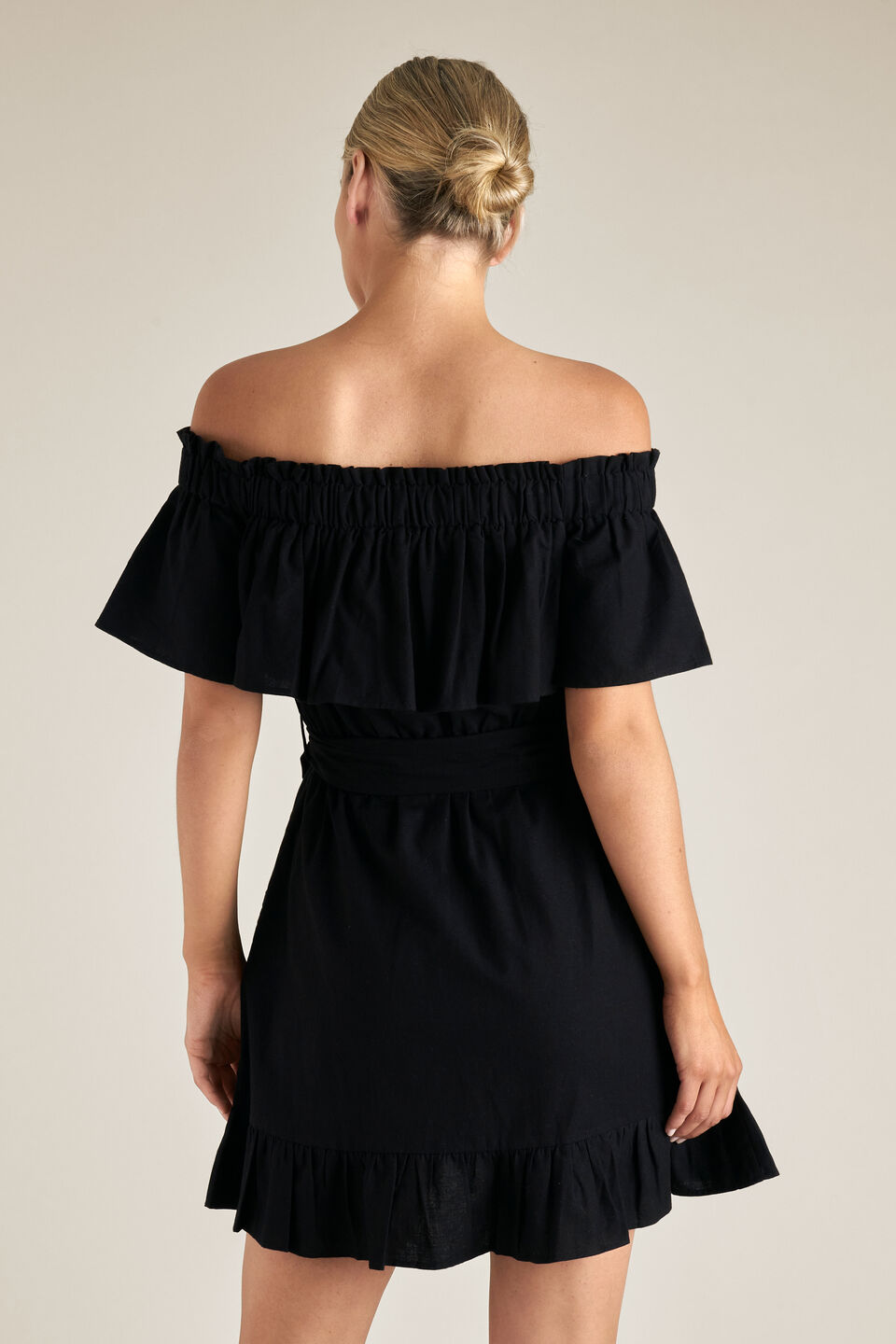 Off Shoulder Frill Dress  