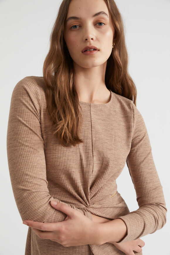 Spacedye Knit Midi Dress  Chocolate Spacedye  hi-res