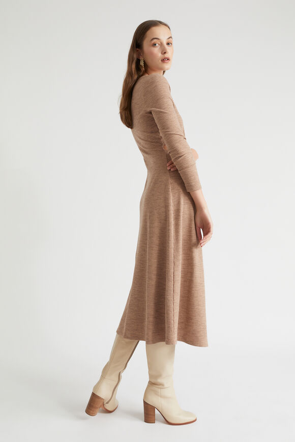 Spacedye Knit Midi Dress  Chocolate Spacedye  hi-res