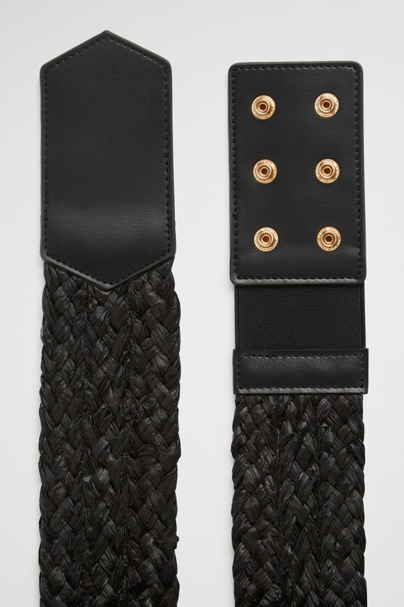 Textured Knot Belt  Black  hi-res