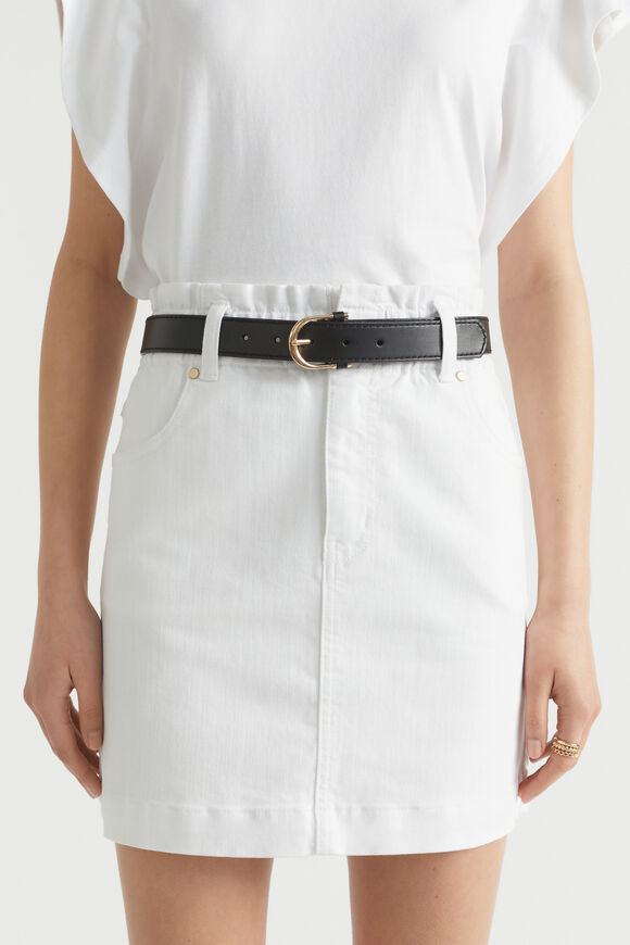 Dahlia Leather Belt  Black  hi-res