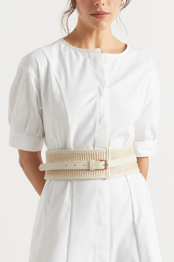 Lonni Wide Waist Belt  Stone  hi-res