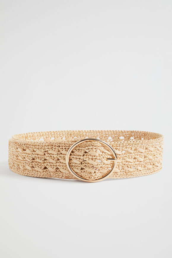 Trish Crochet Waist Belt  Natural  hi-res