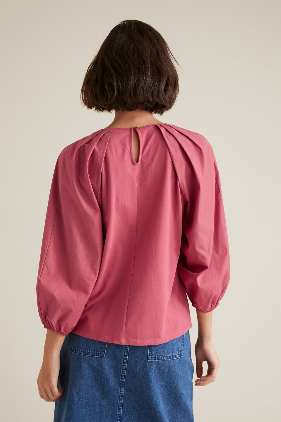 Tuck Detail Raglan Top  