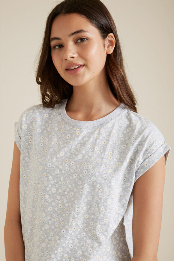 Daisy Print Pyjama  Cloud  hi-res