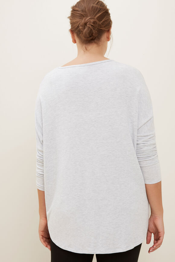 Core Curve Hem Sweat  Light Grey Marle  hi-res