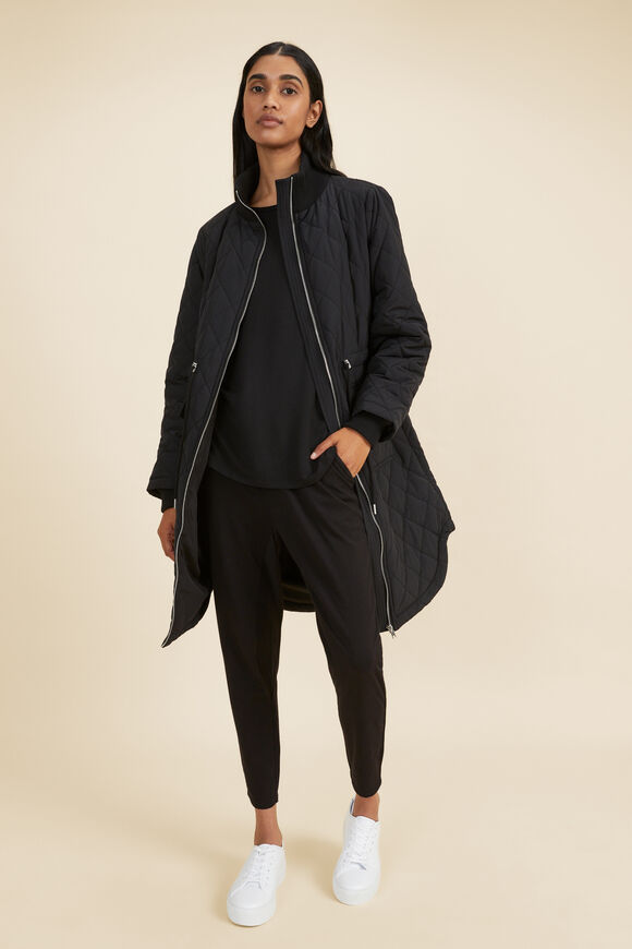 Core Curve Hem Sweat  Black  hi-res