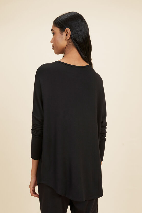 Core Curve Hem Sweat  Black  hi-res