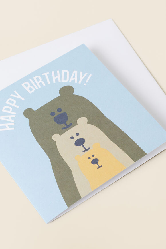 Boy Bear Bday Card  Multi  hi-res