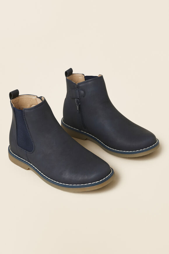 Gusset Boot  Navy  hi-res