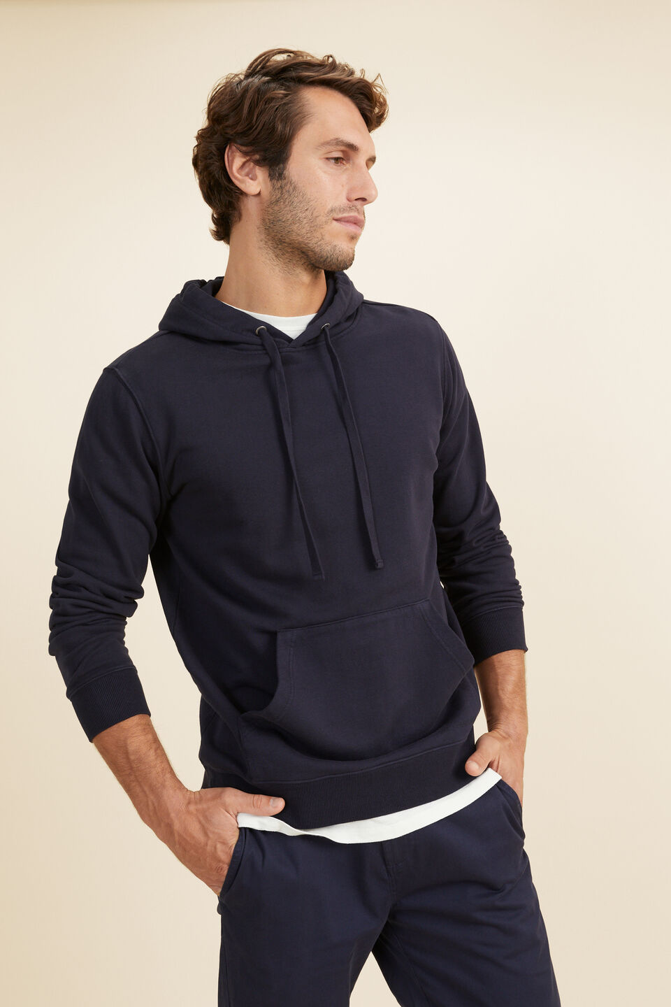 Mens Cotton Hoodie   Midnight Blue