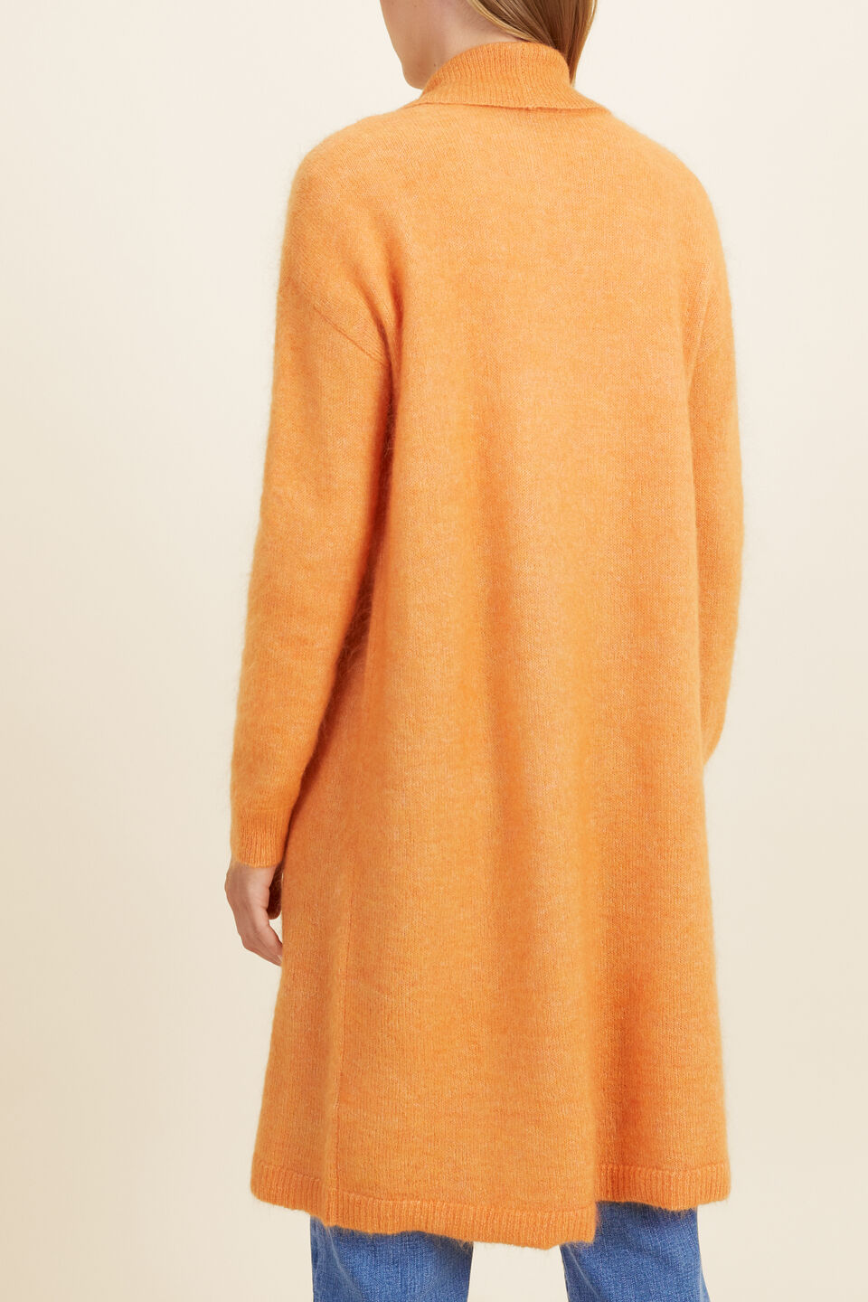 Mohair Blend Cardigan  Dark Apricot