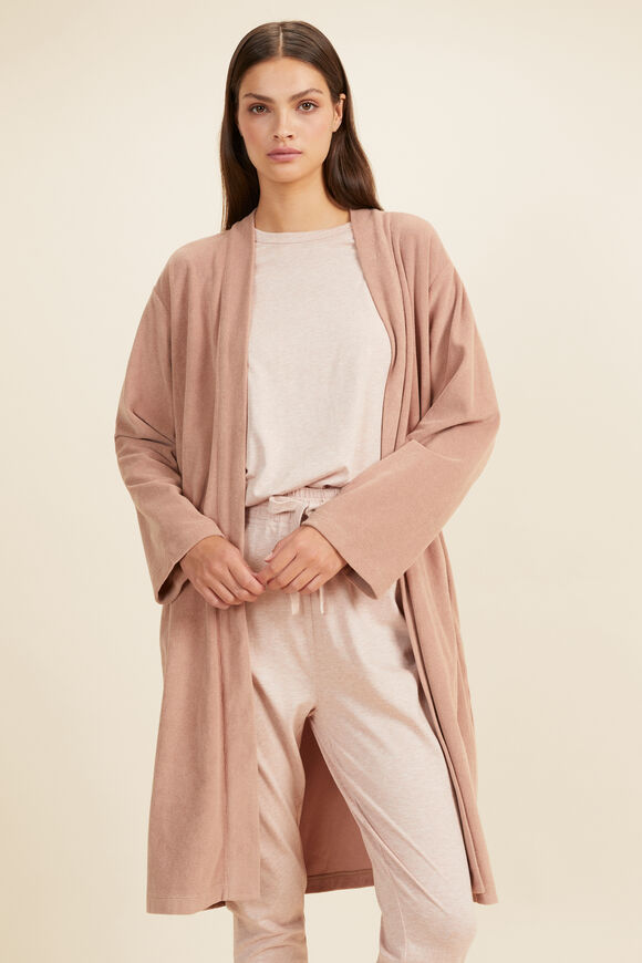 Cotton Terry Robe  Chalk Pink  hi-res