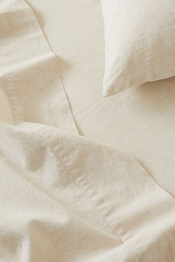 Alba Standard Pillowcase  Flax Cross Dye  hi-res