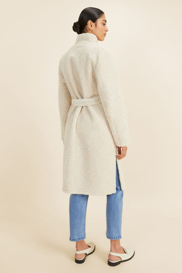 Shearling Robe Coat  Oat  hi-res