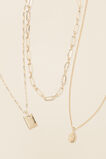 Layered Chain Necklace  Gold  hi-res
