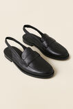 Monique Leather Slingback Loafer  Black  hi-res