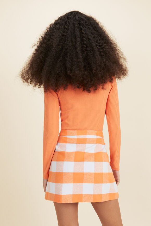 Rib Zip Top  Apricot  hi-res
