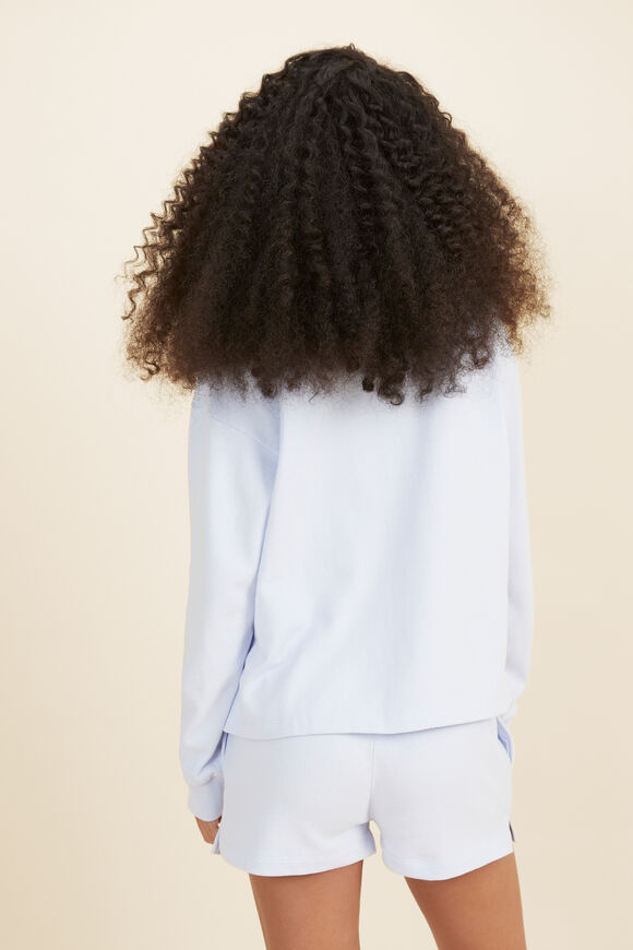 Split Hem Sweat  Baby Blue  hi-res