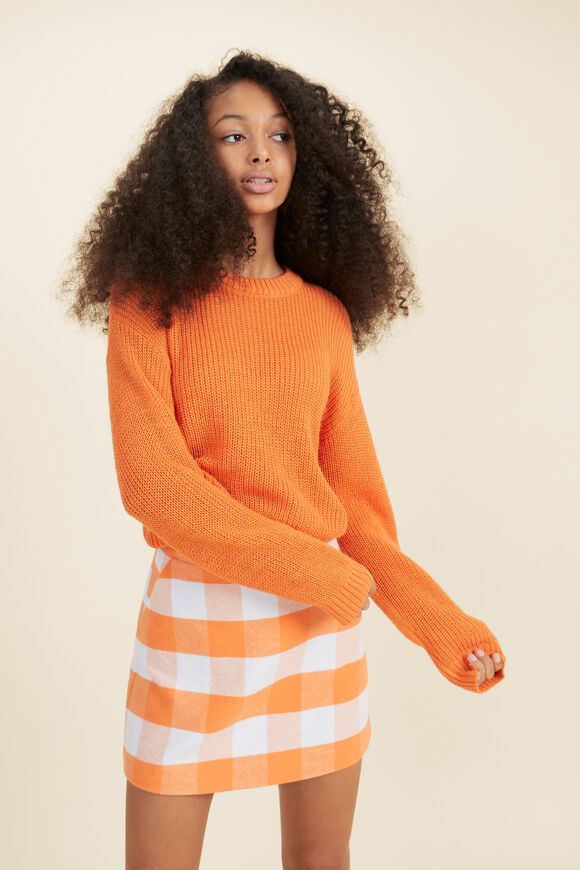 Crop Cosy Knit  Apricot  hi-res