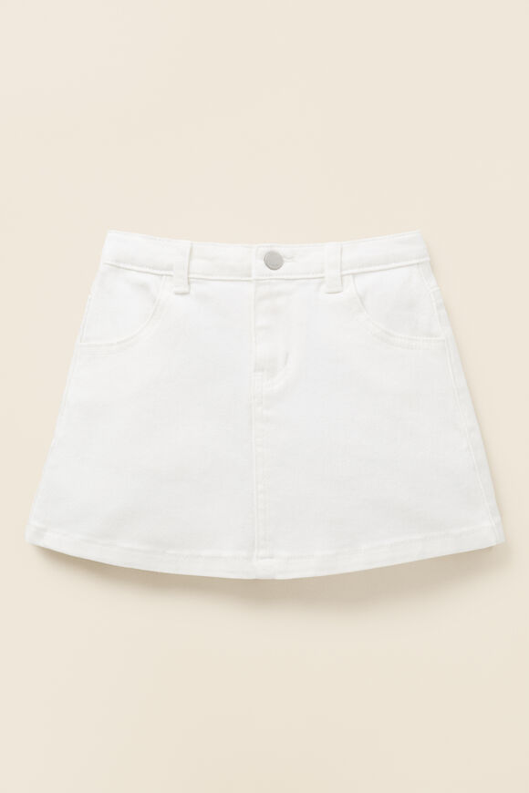 A-line Denim Skirt  Cream Wash  hi-res