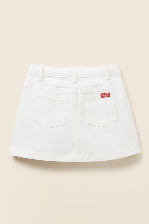 A-line Denim Skirt  Cream Wash  hi-res